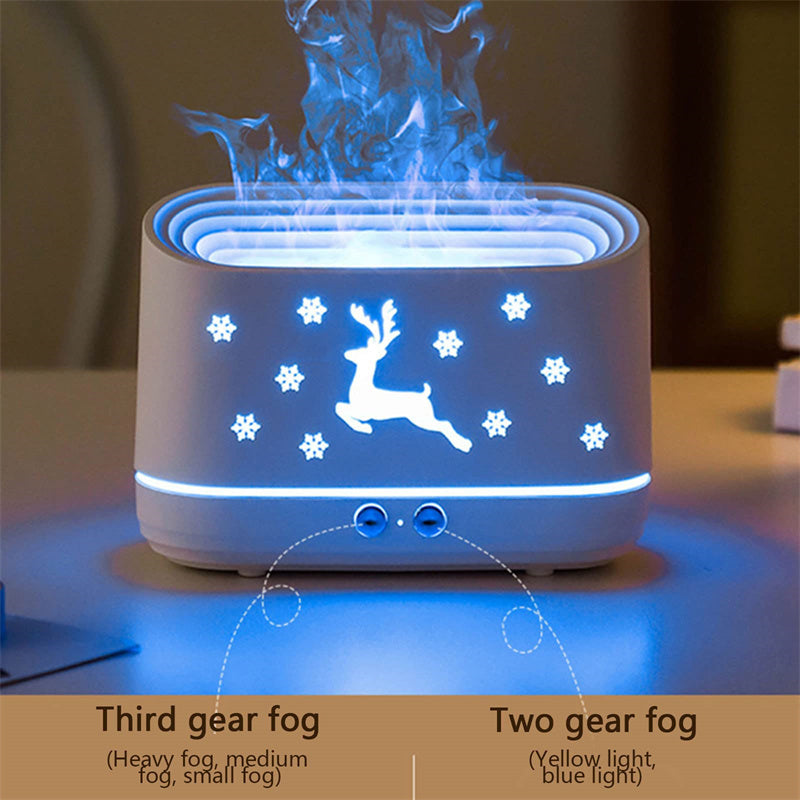 Flame Humidifier Diffuser Mute Household Atmosphere Lamp Christmas Home Decorations